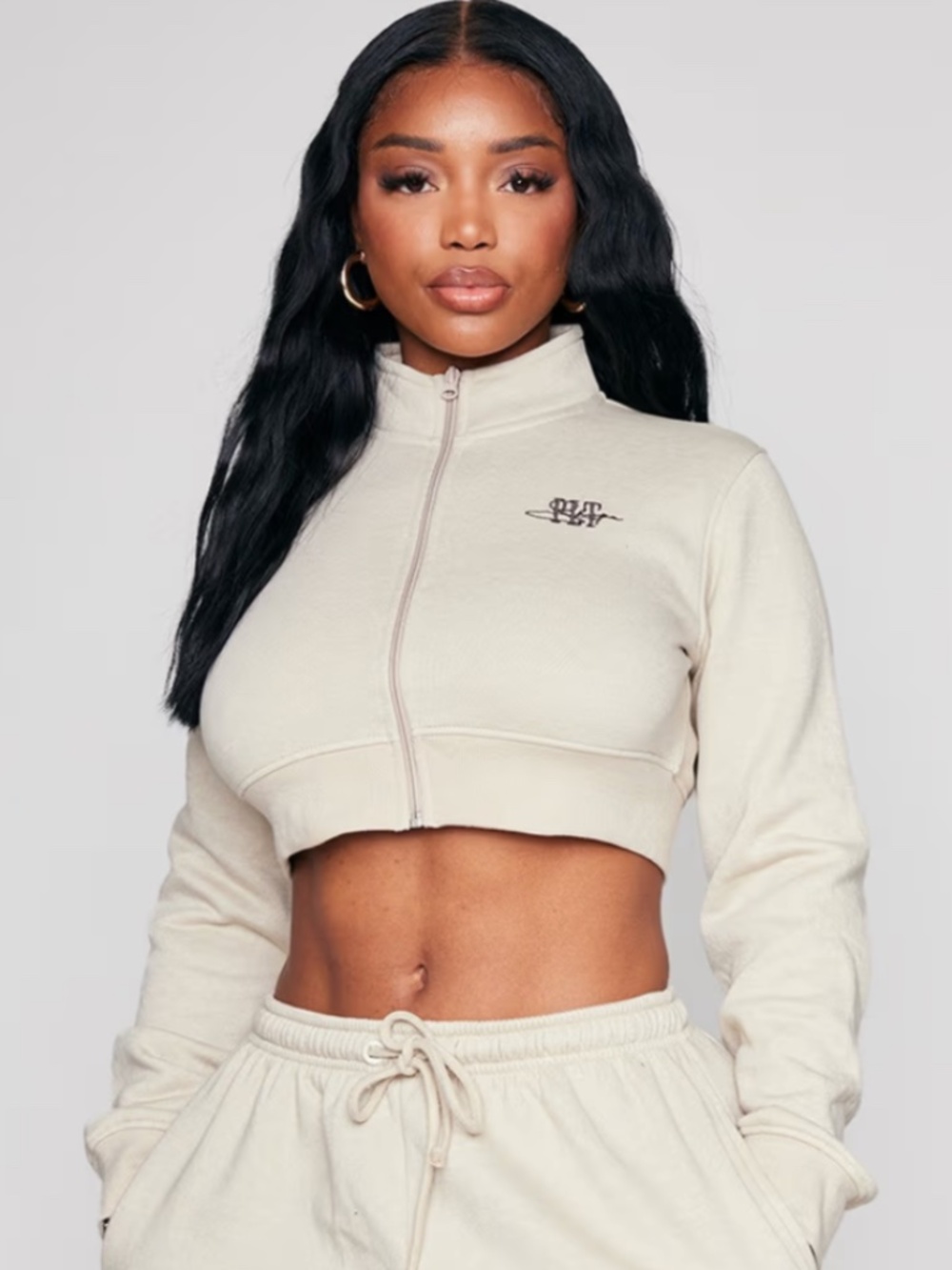 PrettyLittleThing Zip Up Sweatshirt